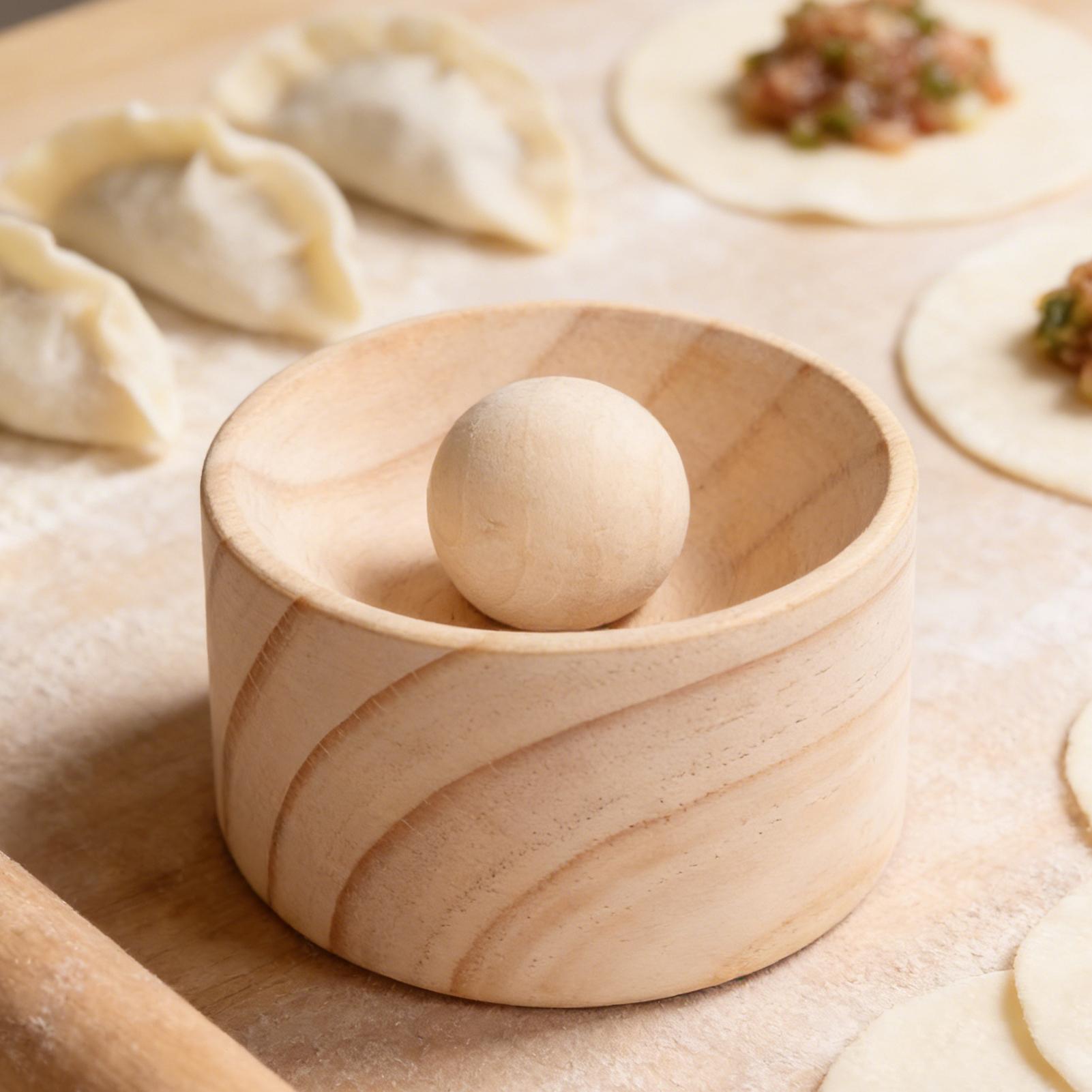 Kitchen Gadgets Dumpling Maker - Yapışmaz Ahşap Manuel Mutfak Gereçleri Mantı