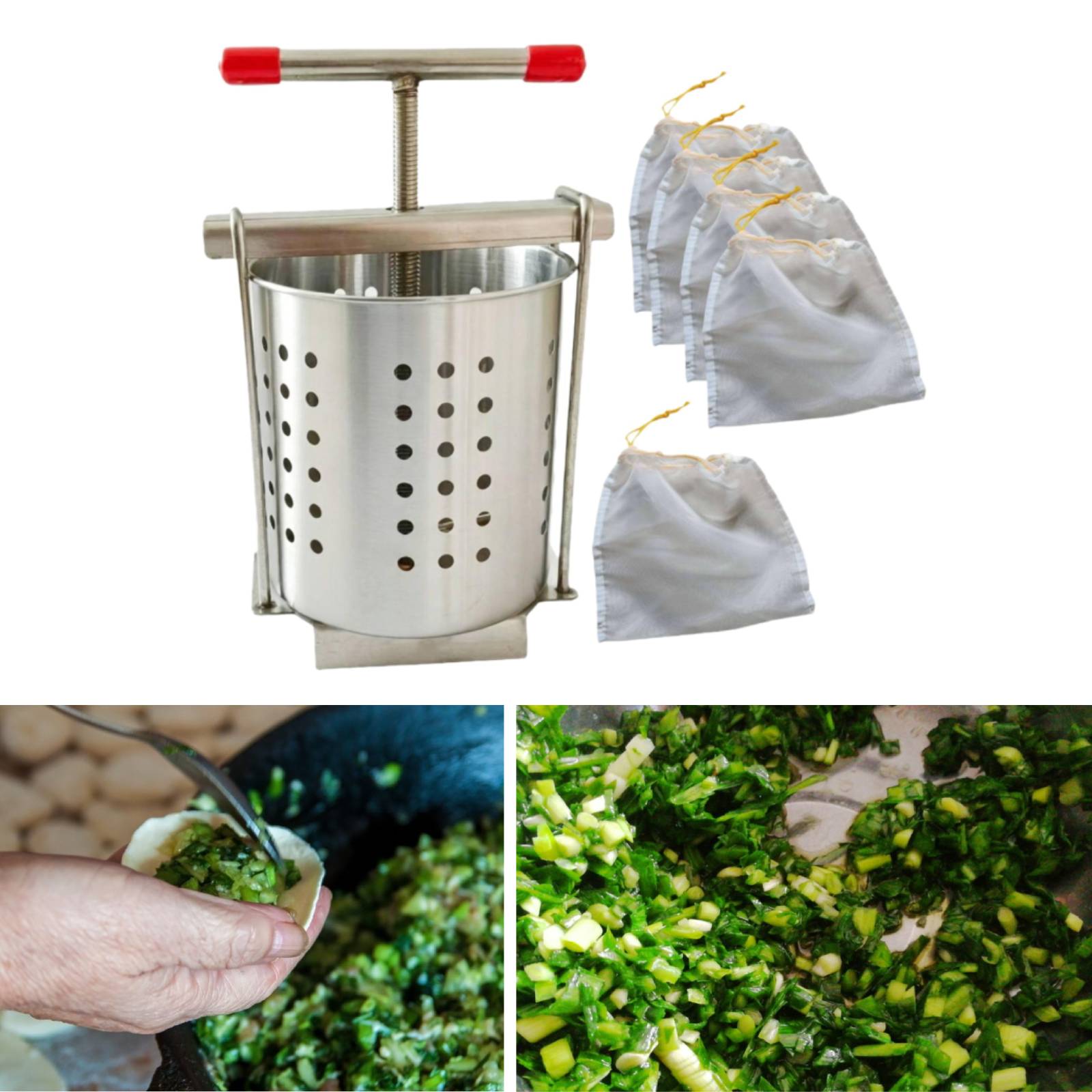 Kitchen Gadgets Dumpling Maker - Paslanmaz Çelikten Yapılmış, El Tipi Meyve